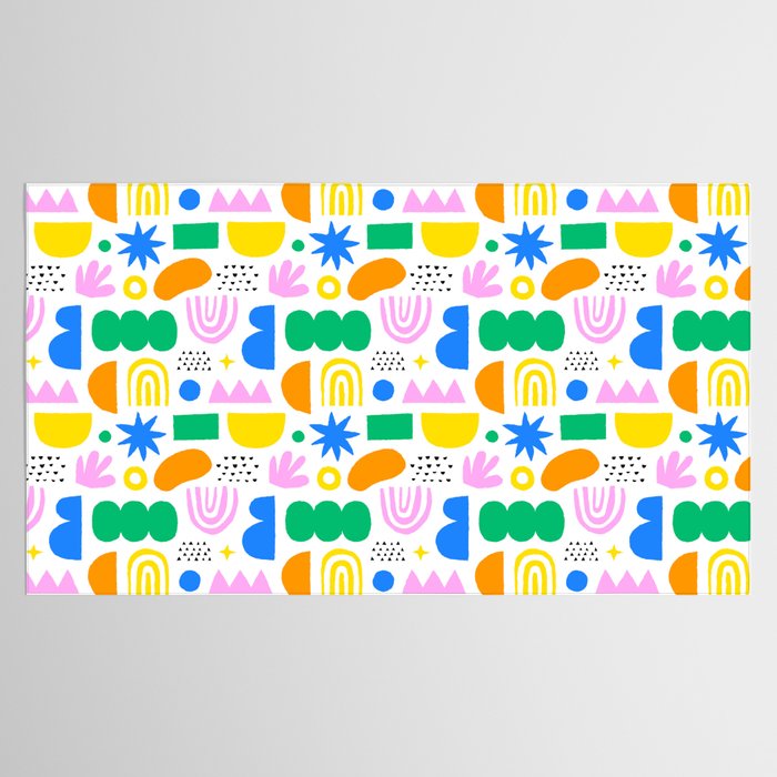 Colorful abstract organic shape art pattern Tablecloth Gallery Image 2