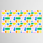 Colorful abstract organic shape art pattern Tablecloth Gallery Image 2
