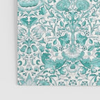 William Morris Lodden Turquoise White Poster Gallery Image 3