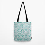 William Morris Lodden Turquoise White Tote Bag Gallery Image 2