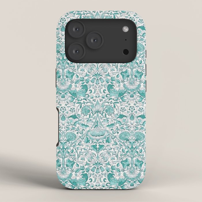 William Morris Lodden Turquoise White iPhone Case Gallery Image 3