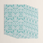William Morris Lodden Turquoise White Wrapping Paper Gallery Image 3