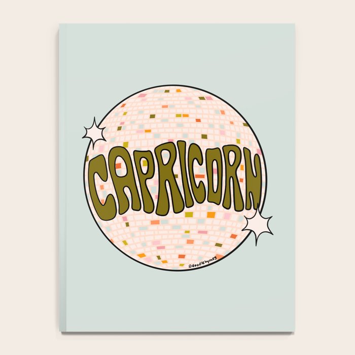 Capricorn Disco Ball Notebook Gallery Image 4