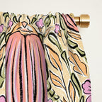 Retro Floral Beetles - vintage pastels Window Curtain Gallery Image 2
