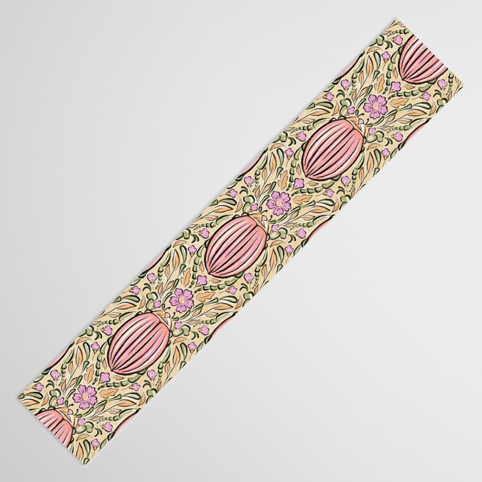 Retro Floral Beetles - vintage pastels Table Runner Gallery Image 3