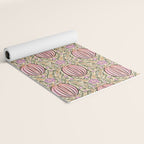 Retro Floral Beetles - vintage pastels Yoga Mat Gallery Image 2