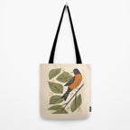 Perching Robin Tote Bag Gallery Image 2