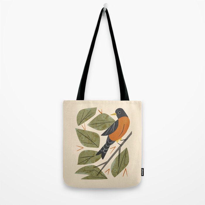 Perching Robin Tote Bag Gallery Image 2