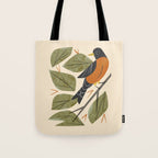 Perching Robin Tote Bag Gallery Image 1
