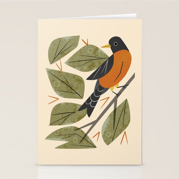 Perching Robin Stationery Card Gallery Image 2
