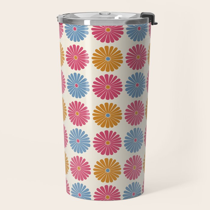 Retro Summer Daisies V Travel Mug Gallery Image 2