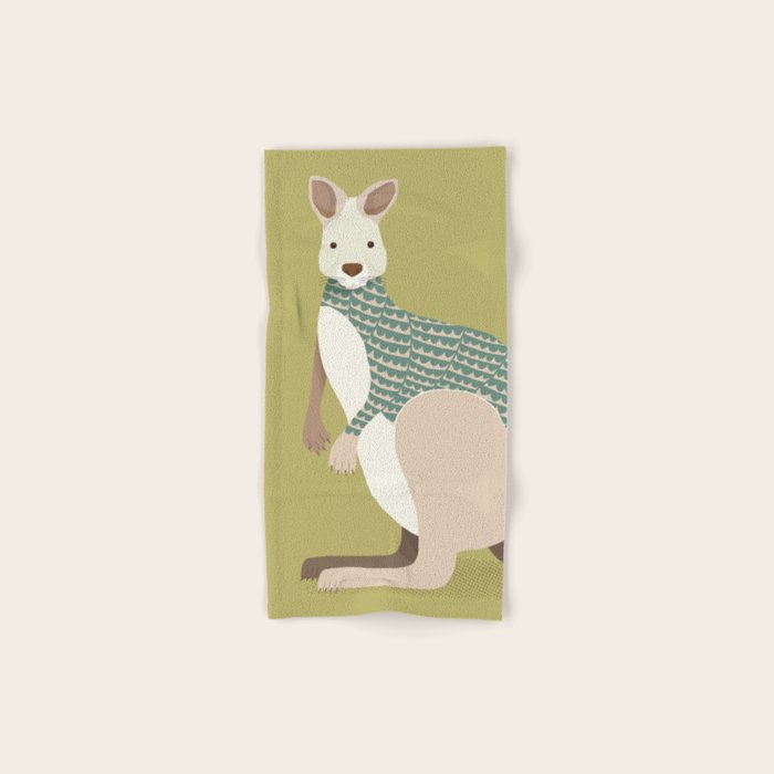 Whimsical Kangaroo Bath Towel Gallery Image 1