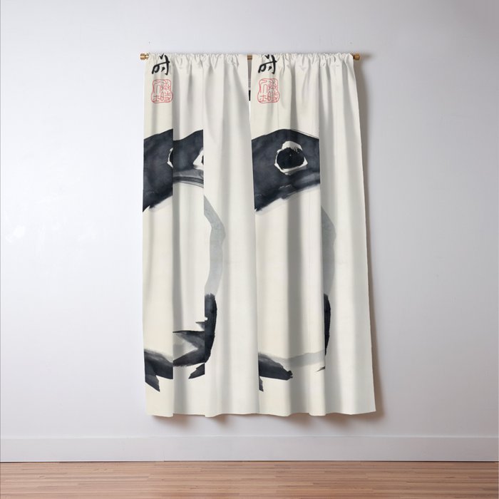 Matsumoto Hoji Frog Painting Window Curtain Gallery Image 3