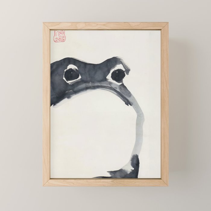 Matsumoto Hoji Frog Painting Mini Art Print Gallery Image 1