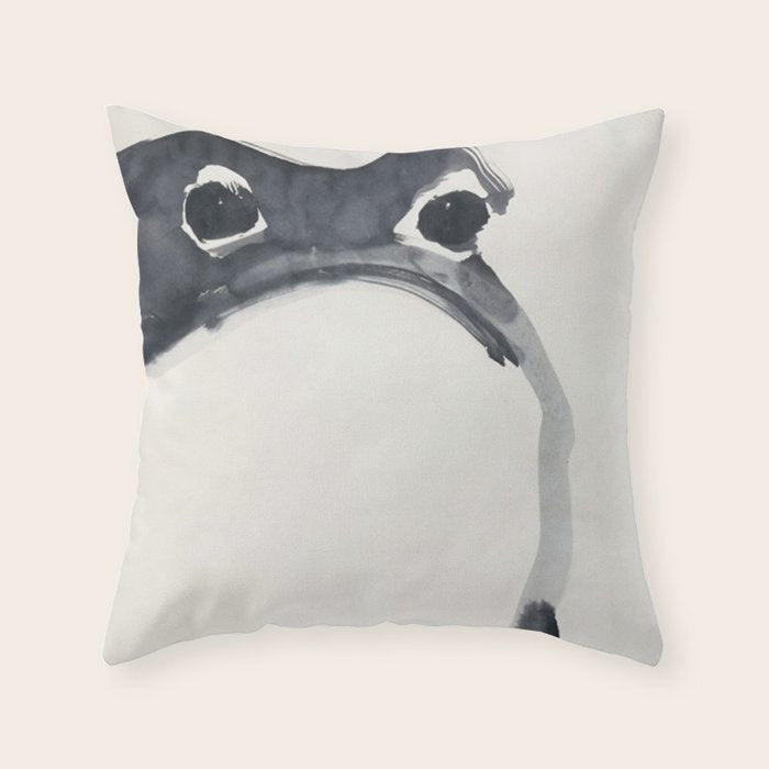 Matsumoto Hoji Frog Painting Throw Pillow Gallery Image 6