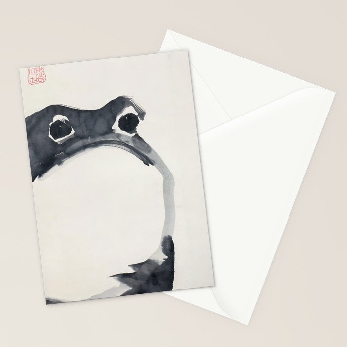 Matsumoto Hoji Frog Painting Stationery Card Gallery Image 2
