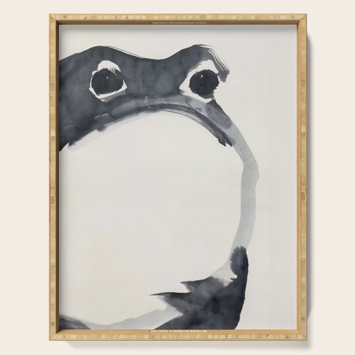 Matsumoto Hoji Frog Painting Serving Tray Gallery Image 1