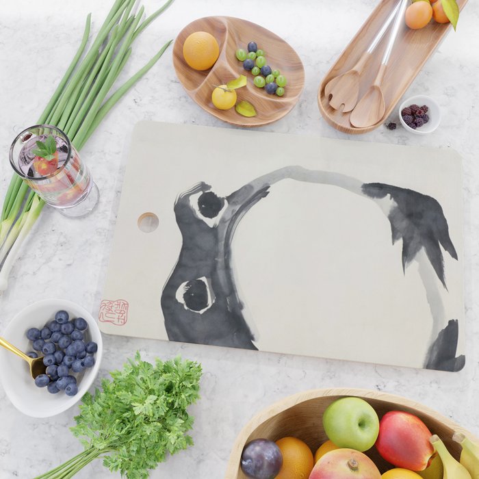 Matsumoto Hoji Frog Painting Cutting Board Gallery Image 2