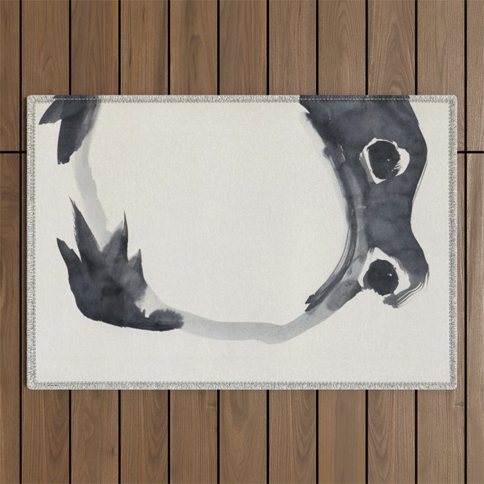 Matsumoto Hoji Frog Painting Outdoor Rug Gallery Image 1