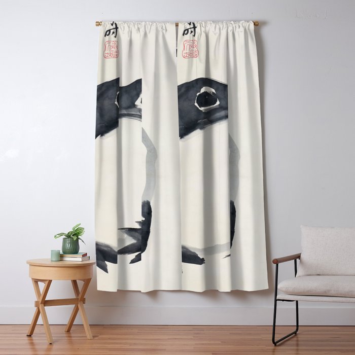 Matsumoto Hoji Frog Painting Window Curtain Gallery Image 1