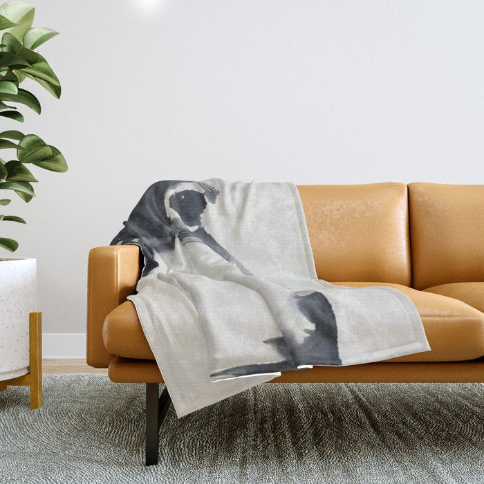 Matsumoto Hoji Frog Painting Throw Blanket Gallery Image 1