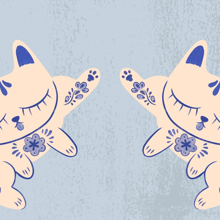 Purrcelin Cat Butt - Delft Porcelain Kitty Coffee Mug Gallery Image 2