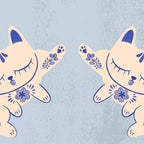 Purrcelin Cat Butt - Delft Porcelain Kitty Coffee Mug Gallery Image 2