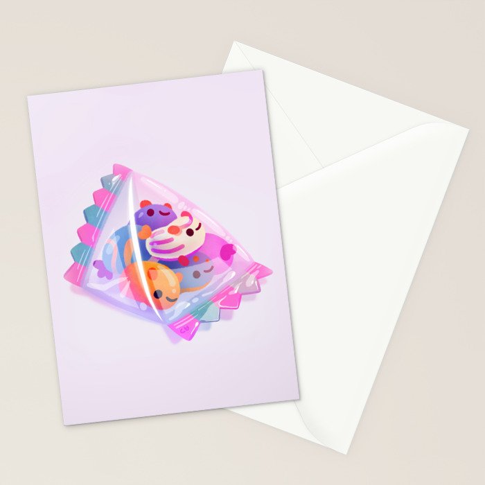 Jelly bean sea slug - dark Stationery Card Gallery Image 2