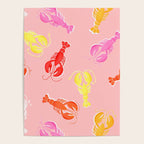 Pink Lobster Pattern Poster Gallery Image 4