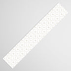 Rustic scallop floral block print - natural soft mushroom pattern Table Runner Gallery Image 3