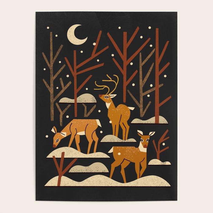 Wild Wood Deer Poster Gallery Image 1