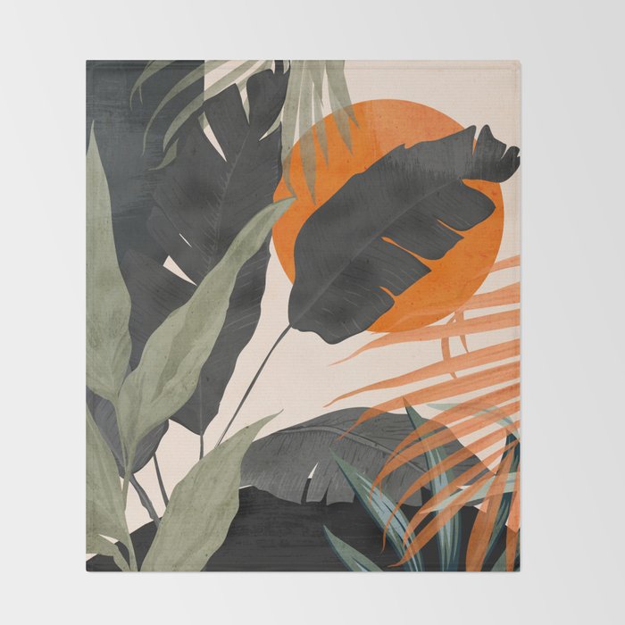 Jungle Abstract 12 Throw Blanket Gallery Image 2