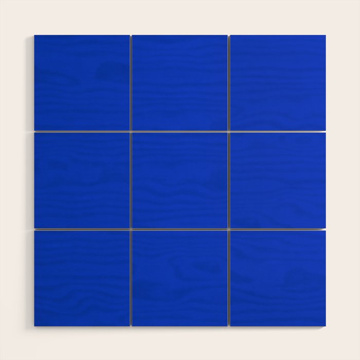Royal Blue Bright Bold Solid Color Wood Wall Art Gallery Image 1