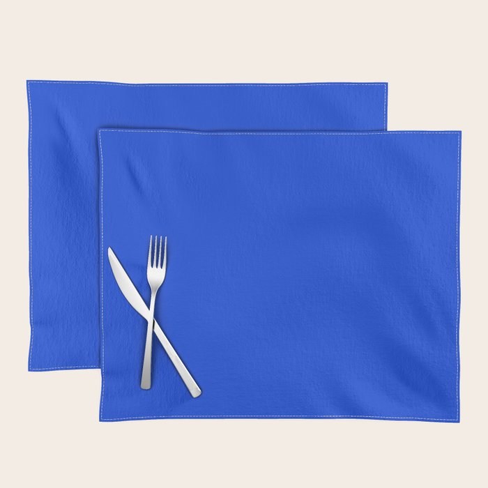 Royal Blue Bright Bold Solid Color Placemat Gallery Image 1