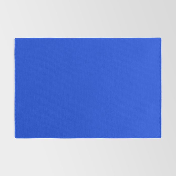 Royal Blue Bright Bold Solid Color Rug Gallery Image 2