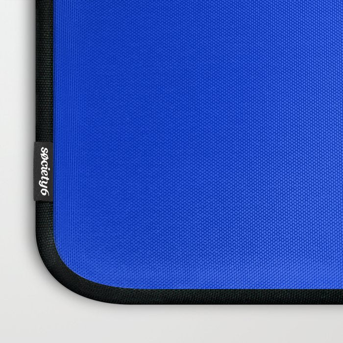 Royal Blue Bright Bold Solid Color Laptop Sleeve Gallery Image 3