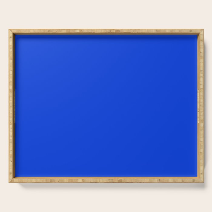 Royal Blue Bright Bold Solid Color Serving Tray Gallery Image 1