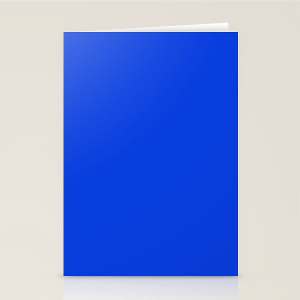 Royal Blue Bright Bold Solid Color Stationery Card Gallery Image 2