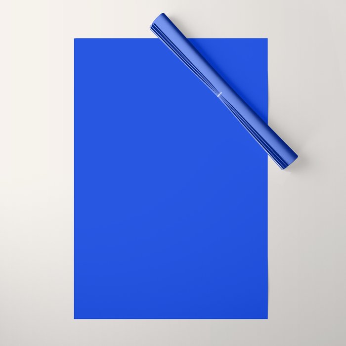 Royal Blue Bright Bold Solid Color Wrapping Paper Gallery Image 1