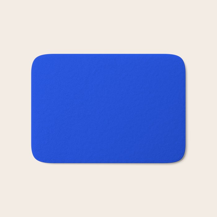 Royal Blue Bright Bold Solid Color Bath Mat Gallery Image 1