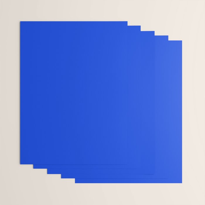 Royal Blue Bright Bold Solid Color Wrapping Paper Gallery Image 3