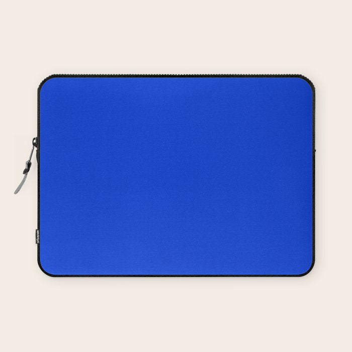 Royal Blue Bright Bold Solid Color Laptop Sleeve Gallery Image 1