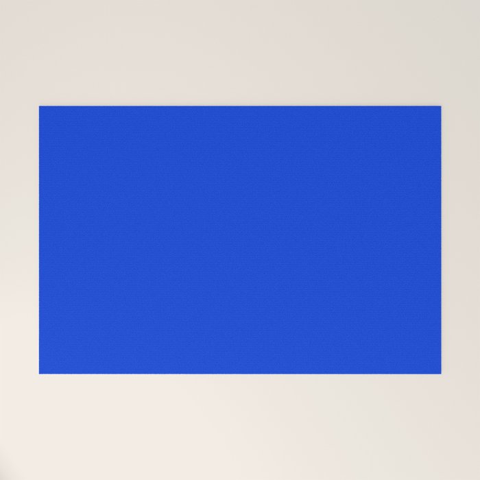 Royal Blue Bright Bold Solid Color Welcome Mat Gallery Image 1
