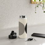 Abstraction_BLACK_DOT_LINE_ART_Minimalism_003C Water Bottle Gallery Image 4