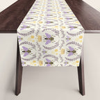 Queen Bee - Lavander Purple and Yellow Table Runner Gallery Image 1