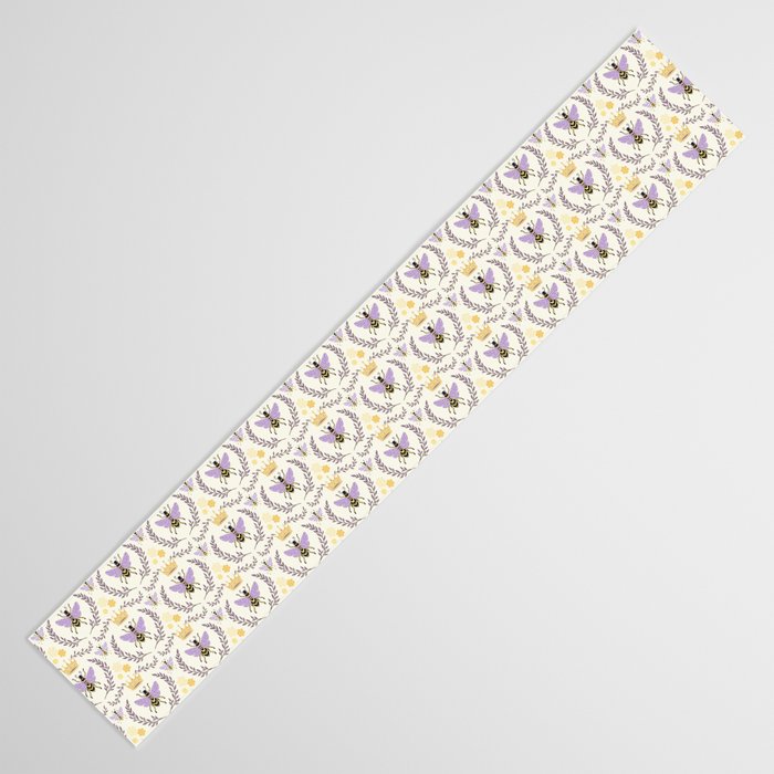 Queen Bee - Lavander Purple and Yellow Table Runner Gallery Image 3