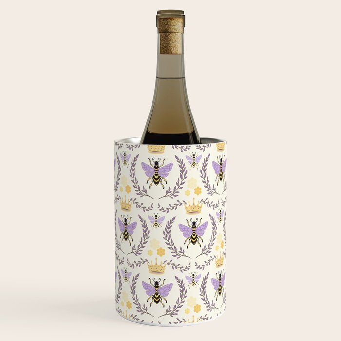 Queen Bee - Lavander Purple and Yellow Wine Chiller Gallery Image 2