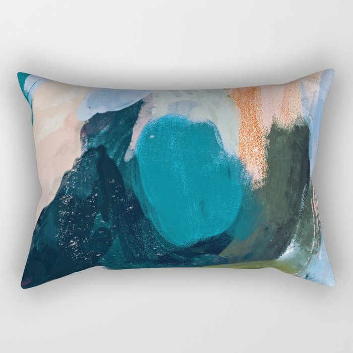 Joy In The Waiting | Abstract Rectangular Pillow Gallery Image 2