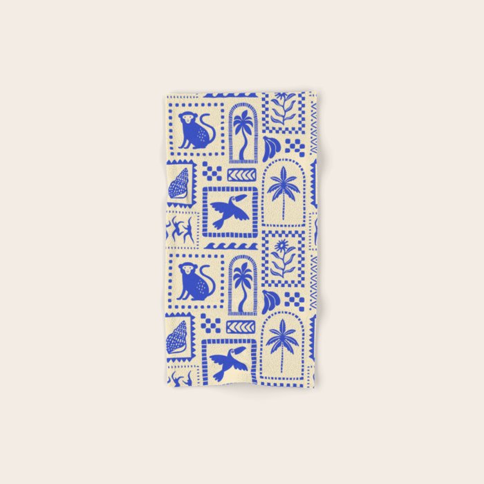 Vintage summer nature patchwork art pattern Bath Towel Gallery Image 1