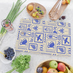 Vintage summer nature patchwork art pattern Cutting Board Gallery Image 2